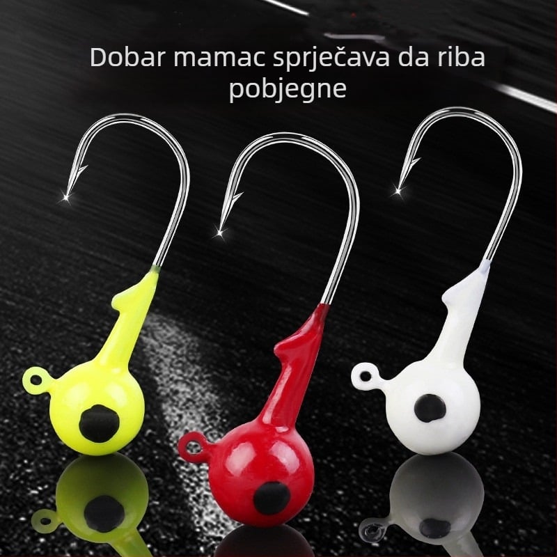 Olovno udica s glavom za mekane mamce, s bodljom, broj udice 17, materijal: olovo, za ribolov na plaži uz ocean