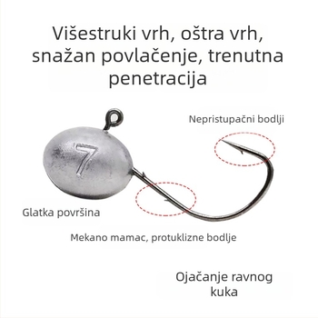 Zhu xingyu Kuka s olovnom glavom za korijenski ribolov s bodljom, rijeka ribolov, kutija 100