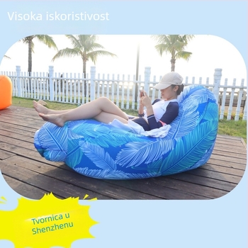 Jednoosobni napuhivi madrac za kampiranje, otporan na kidanje 210T i vodootporan, težina 0.7 kg, nosivost 200 kg