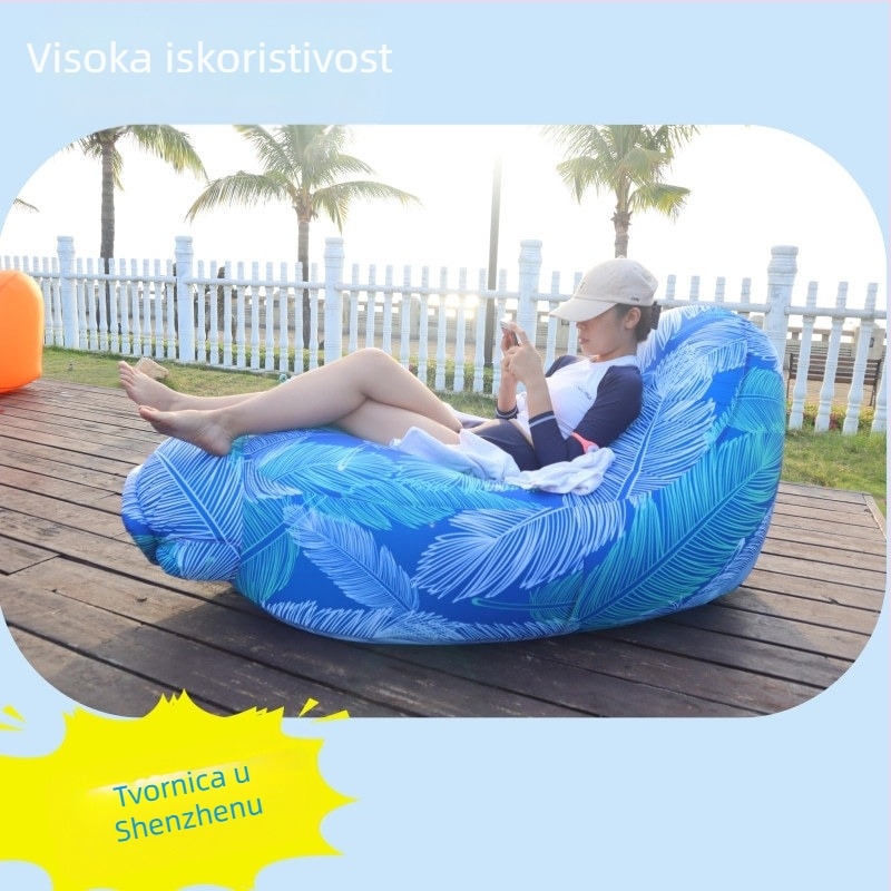 Jednoosobni napuhivi madrac za kampiranje, otporan na kidanje 210T i vodootporan, težina 0.7 kg, nosivost 200 kg