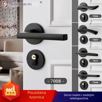 Aluminijski zatvarač s ručkom za masivna unutarnja vrata – tiho djelovanje; pogodno za kupaonicu, kuhinju i spavaću sobu; modeli 7006–7048