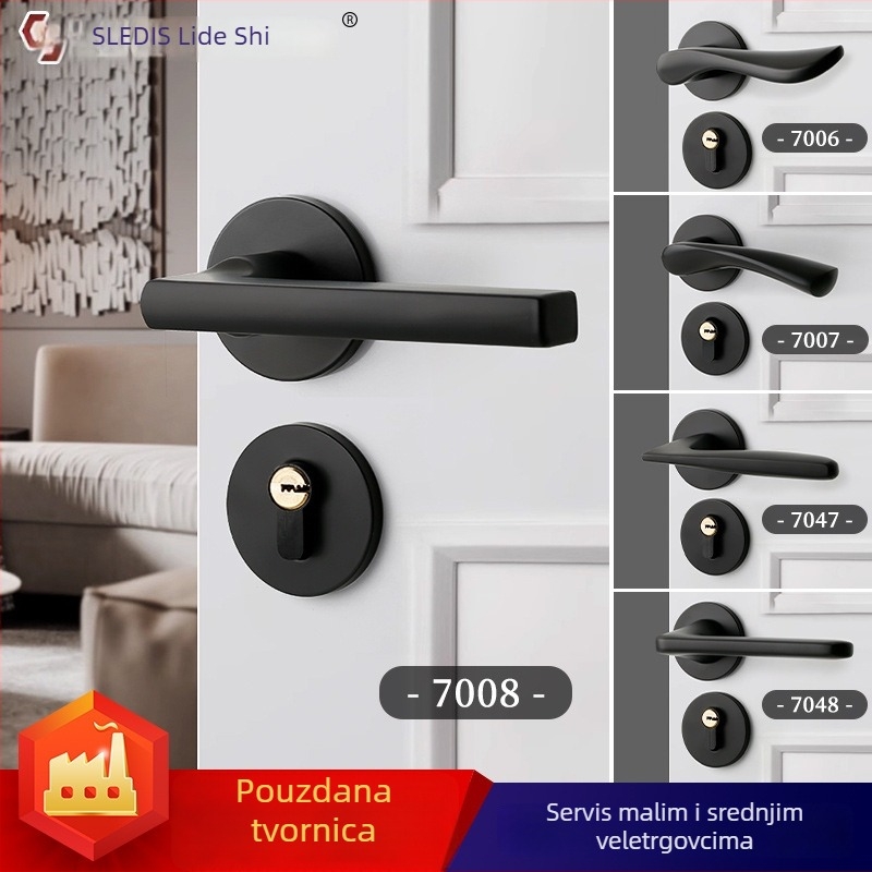 Aluminijski zatvarač s ručkom za masivna unutarnja vrata – tiho djelovanje; pogodno za kupaonicu, kuhinju i spavaću sobu; modeli 7006–7048