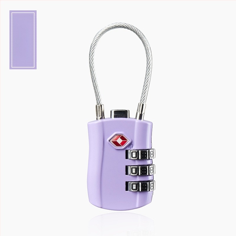 Brava za prtljagu s numeričkim kodom, TSA-kompatibilna, tijelo od legure aluminija, debljina šipke zaključavanja 0,5 mm, razmak između šipki 3 cm, model 01