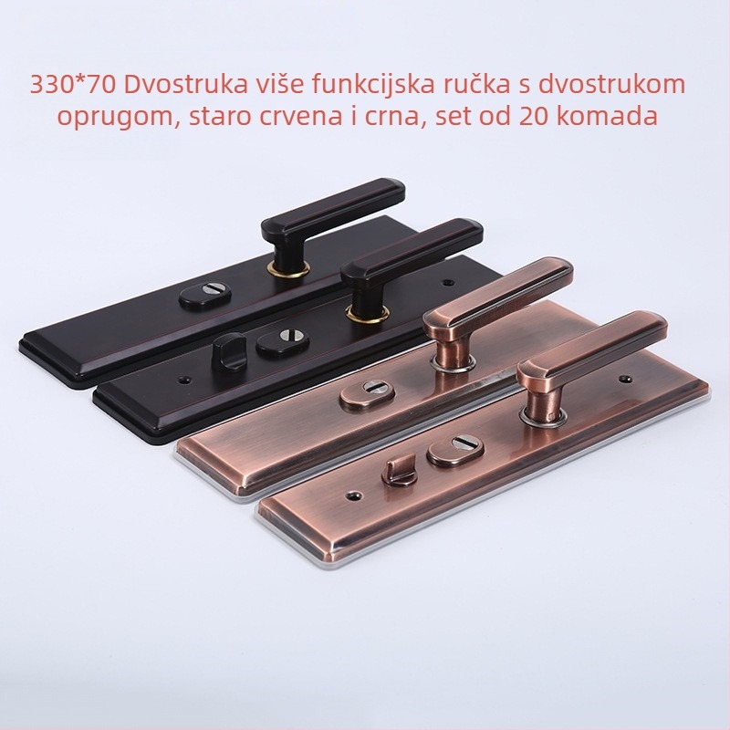 JT-001 Protivkrađna kvaka za vrata, od željeza, s dvostrukim živim zglobovima i dvostrukim brzim zaključavanjem, samonavodna lijeva/desna
