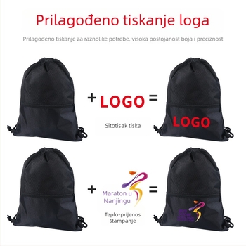 Oxford platnena torba sa zatvaračem i natpisom nogometa za vanjske maratone, na skladištu uz mogućnost prilagodbe