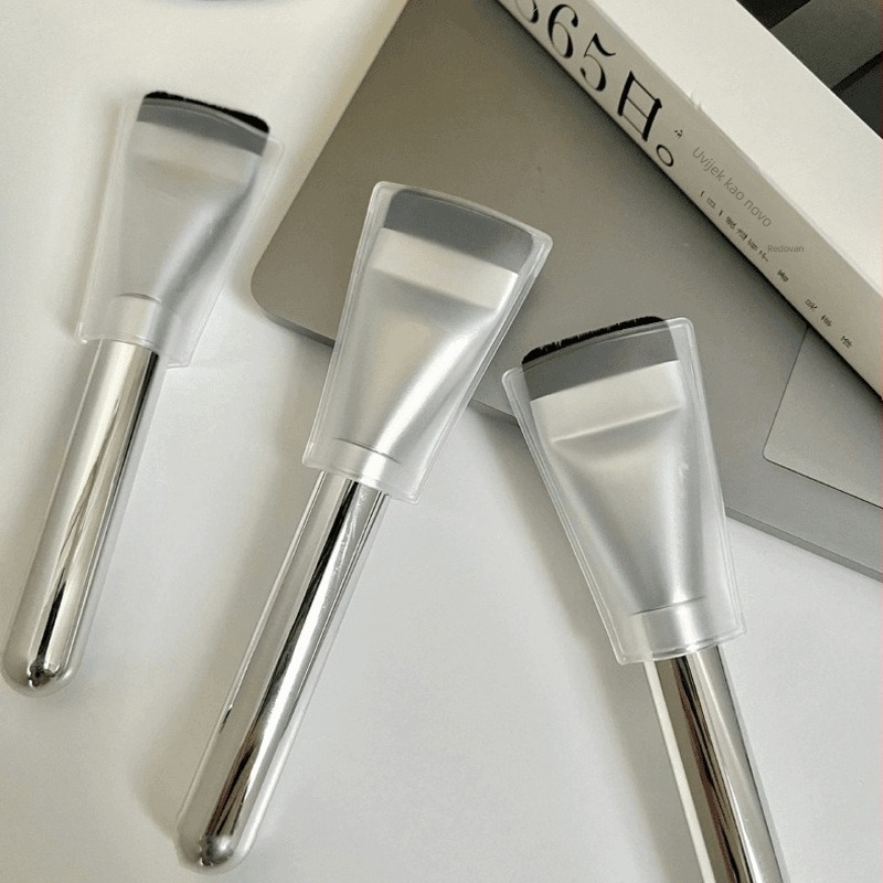 Četka za makeup: četka za fondaciju i masku za lice, sintetička vlakna, duga drška, 1 kom, u jednostavnom pakiranju