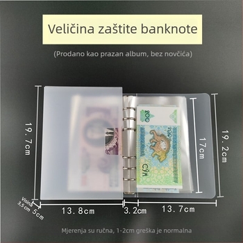Album za pohranu 100 banknota RMB, prijenosno, otporno na oksidaciju
