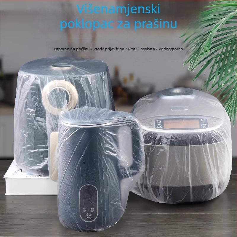 Jednokratni pokrivači prašine za kućanske uređaje, debeli PE film, prozirni, 10 komada, artikl 4206