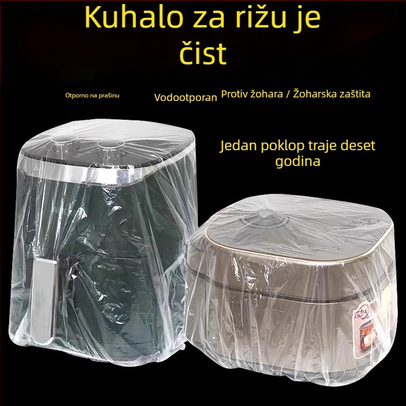 Jednokratni pokrivači prašine za kućanske uređaje, debeli PE film, prozirni, 10 komada, artikl 4206