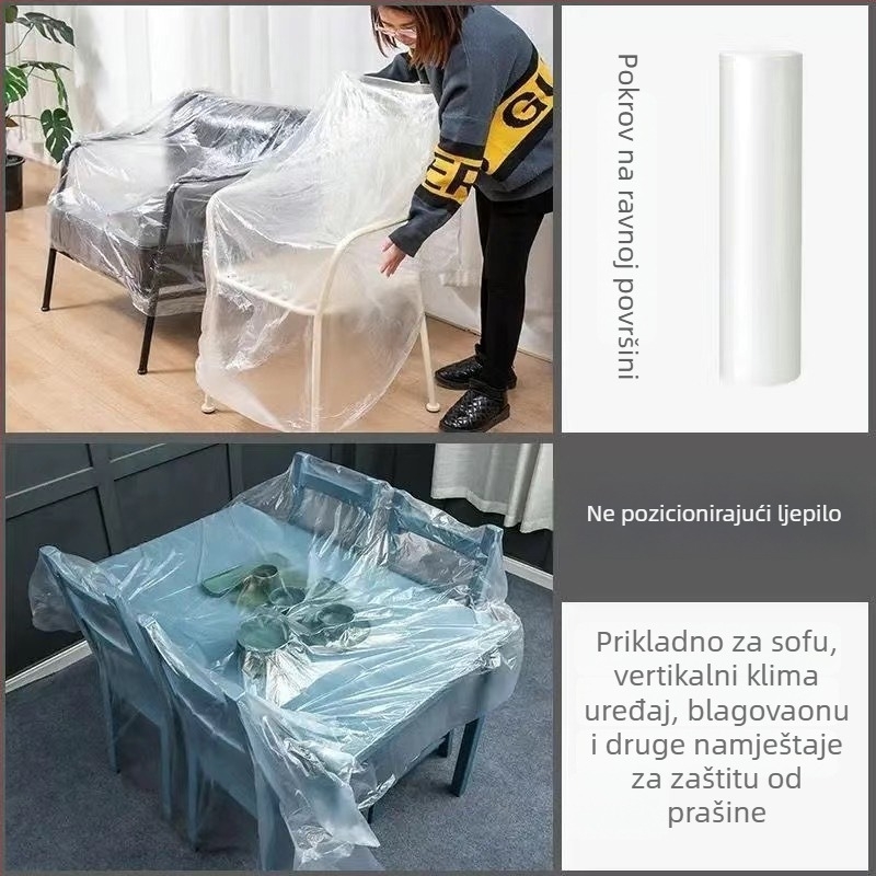 Jednokratna zaštitna folija protiv prašine s japanskim papirom za zaštitu pri bojama i renoviranju automobila i namještaja, prilagodljiva