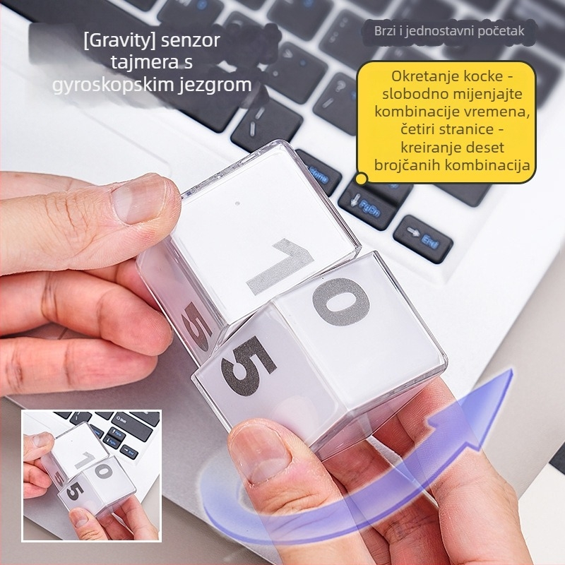 Exped Smart West Guard Tajmer-kocka s gravitacijskim senzorom — elektronički, baterijski, plastično kućište, za učenje, ured, kuhinju