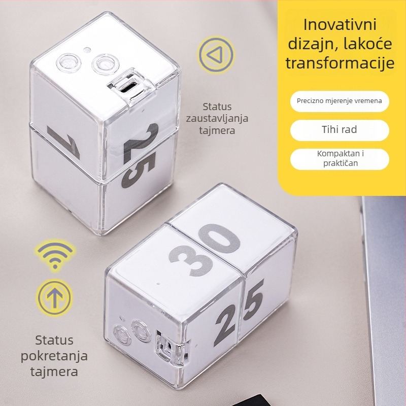 Exped Smart West Guard Tajmer-kocka s gravitacijskim senzorom — elektronički, baterijski, plastično kućište, za učenje, ured, kuhinju