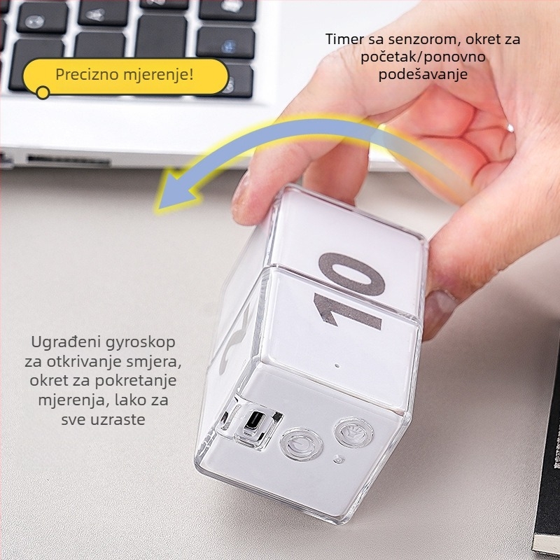 Exped Smart West Guard Tajmer-kocka s gravitacijskim senzorom — elektronički, baterijski, plastično kućište, za učenje, ured, kuhinju