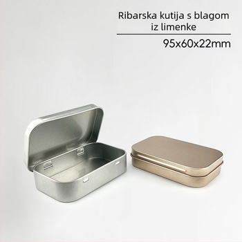 Fy68 model kvadratna metalna kutija, offset tisak, preklopni poklopac