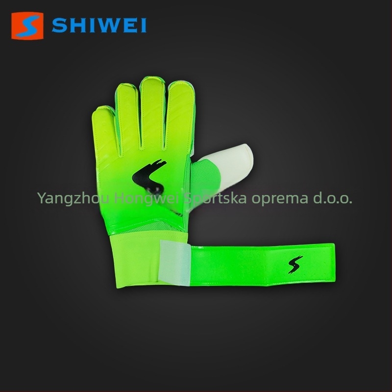 Rukavice golmana za nogomet – PU stražnji dio, latex dlan; Shiwei; prilagodba dostupna; unisex; 100 pari