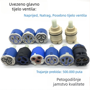 Ventilni jezgreni mehanizam za kuhinjsku slavinu – keramički disk, tuš glavica, topla i hladna voda, brzo otvaranje, model 4496