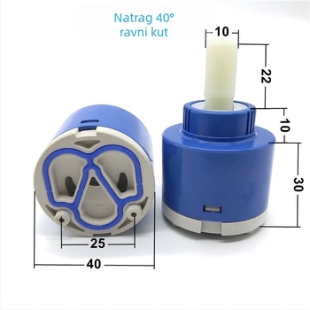 Ventilni jezgreni mehanizam za kuhinjsku slavinu – keramički disk, tuš glavica, topla i hladna voda, brzo otvaranje, model 4496