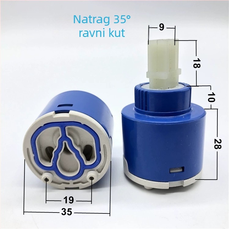 Ventilni jezgreni mehanizam za kuhinjsku slavinu – keramički disk, tuš glavica, topla i hladna voda, brzo otvaranje, model 4496