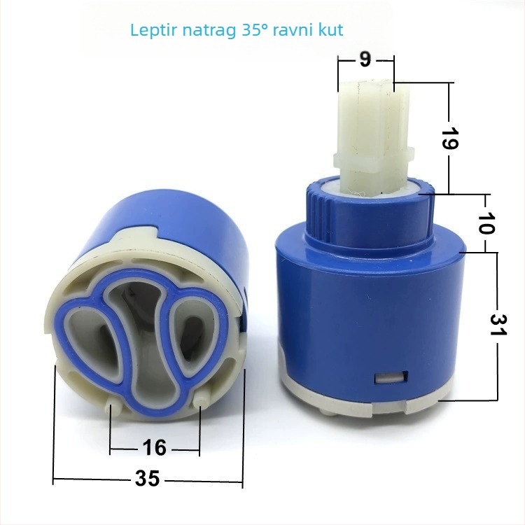 Ventilni jezgreni mehanizam za kuhinjsku slavinu – keramički disk, tuš glavica, topla i hladna voda, brzo otvaranje, model 4496