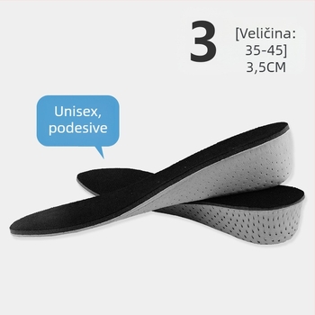 Uložci za cipele s memorijskom pjenom i povećanjem visine – Materijal: EVA; Model: XD-increased memory; Stil: ulošci za povećanje visine; Funkcija: povećana memorija; Kategorija: cijeli ulošci