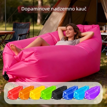 Napuhani jednosjedni kauč za kampiranje - Oxford platno, 2 sloja, nosivost 200 kg, težina 0,4 kg, ručna pumpa