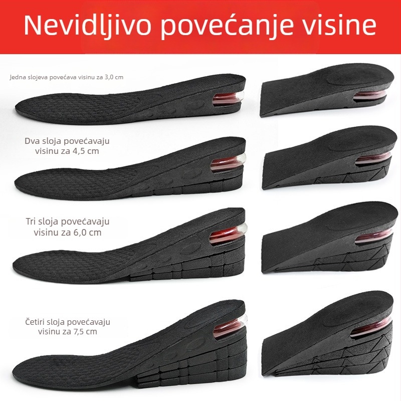 Podignuti ulošak za čizme – zračni jastučić, upija znoj, cijeli ulošak, PVC