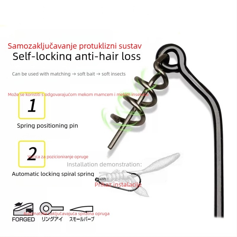 Nagawa Crank Hook s barbom za morski ribolov s brodom