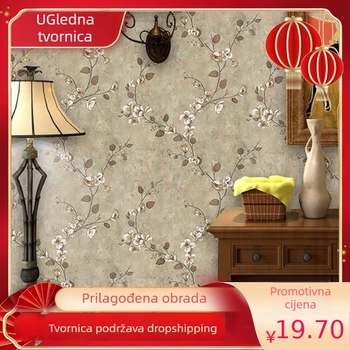 Netkane tapete, pastoralni stil, američki retro stil za dnevni boravak i spavaću sobu, serija 63070, estetska i moderna funkcija