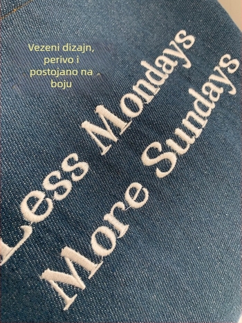 Denim tote torba, gradski minimalistički stil, poliester podstava, pravokutnog oblika