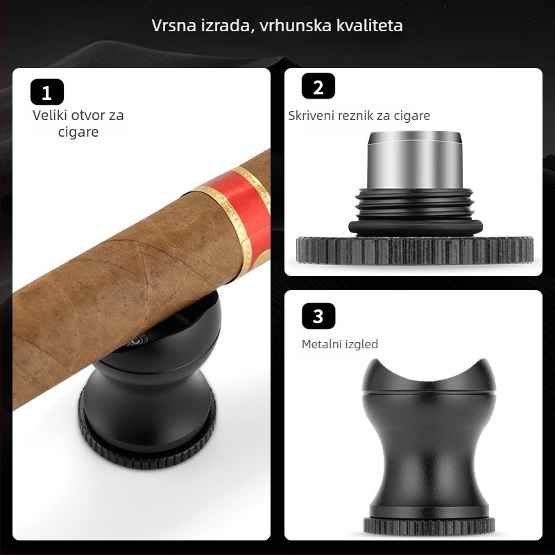 Držač za cigare, metalni, višestruke funkcionalnosti sa skrivenim mehanizmom, minimalističkog stila, CF-25KP