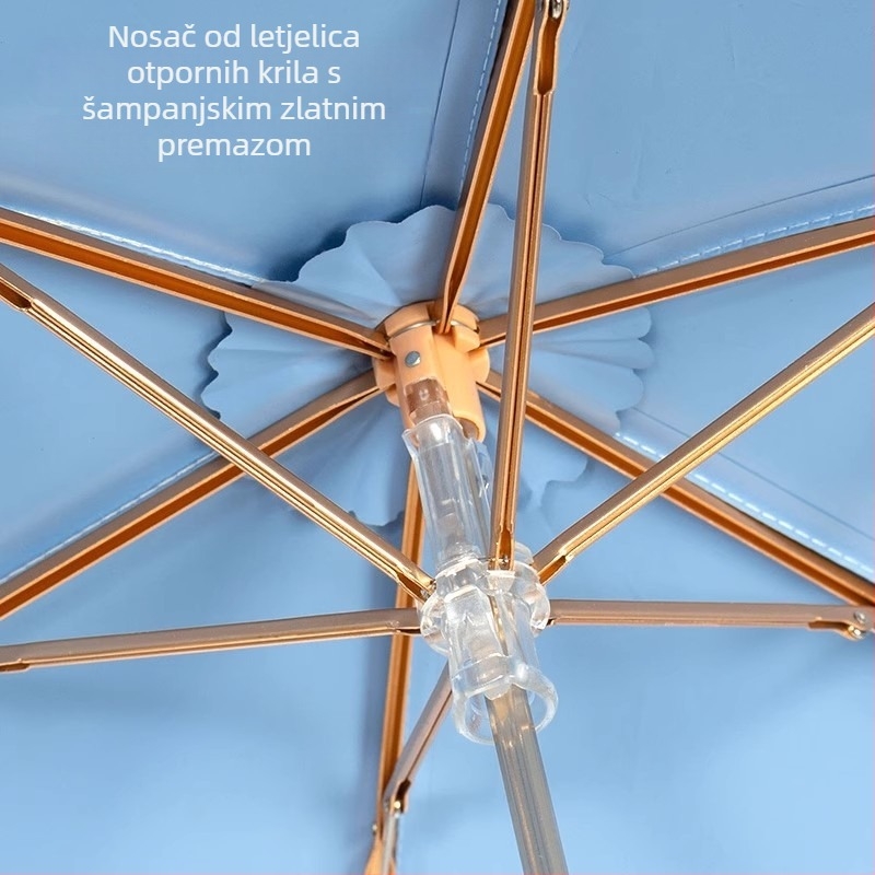 Kišobran u obliku olovke, ultra lagan, kompaktan i prenosan, UPF>50, poliester 190T, aluminijska šipka, ručno otvaranje i zatvaranje