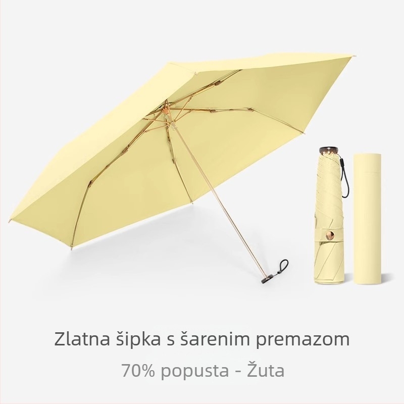 Kišobran u obliku olovke, ultra lagan, kompaktan i prenosan, UPF>50, poliester 190T, aluminijska šipka, ručno otvaranje i zatvaranje