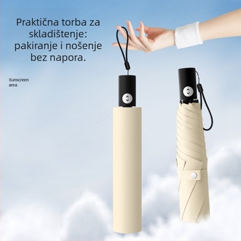 Kišobran za sunce u japanskom stilu, ultralak, automatsko otvaranje i zatvaranje, 6 rebara, aluminijski štap, UV zaštita UPF50+