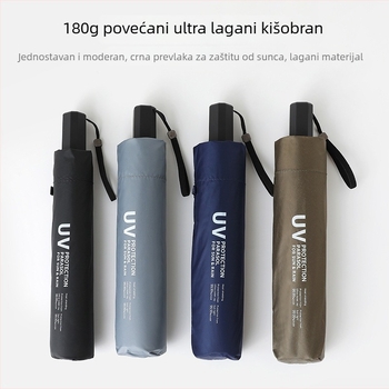 Kišobran u obliku olovke od karbonskih vlakana, 6 rebara, vlaknaste letvice, legirani drška, UPF > 50