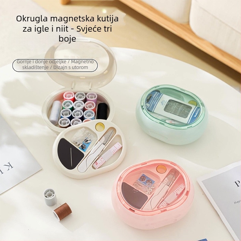 Magnetski višenamjenski prijenosni set za šivanje s prostorom za pohranu alata – za studentski dom