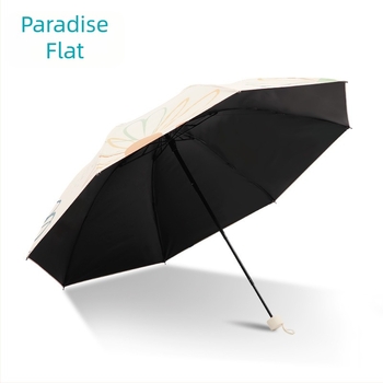 Suncobran 33886E Paradise Flower Dream, 8 čeličnih rebara, tkanina 190T, ručno otvaranje, trostruko presavijanje (tri-fold), UPF > 50, težina oko 350 g