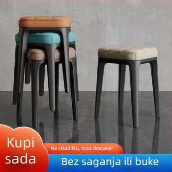 Doyimi Home 2600RBCD plastična stoličica – slaganje, debeli dio, mekano presvučena sjedala, moderan jednostavan dizajn