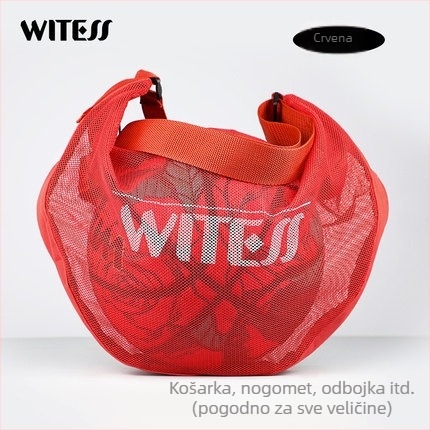 WITESS Košarkaška torba, Oxford tkanina, s logom i prilagodljiva, za košarkaški trening