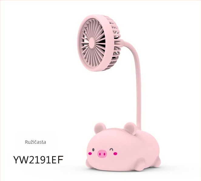 Stolni ventilator s karikaturnim dizajnom – ABS materijal, rotirajući, višefunkcionalan, tih