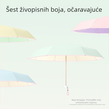 Mini ultra-lagan kišobran za sunce i kišu, 8 rebara, UPF>50, tkanina Impact 190T, ručni otvaranje- zatvaranje, težina 260 g