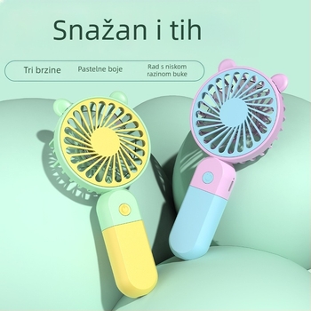 2024 USB ručni ventilator, sladak, prenosiv, može stajati na stolu, za studente, moderan stil