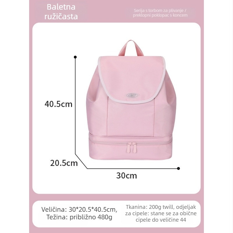 Unisex ruksak za plivanje s odjeljkom suho/mokro, vodootporno skladište za kupaći kostim i torba za plažu, kozmetička torbica