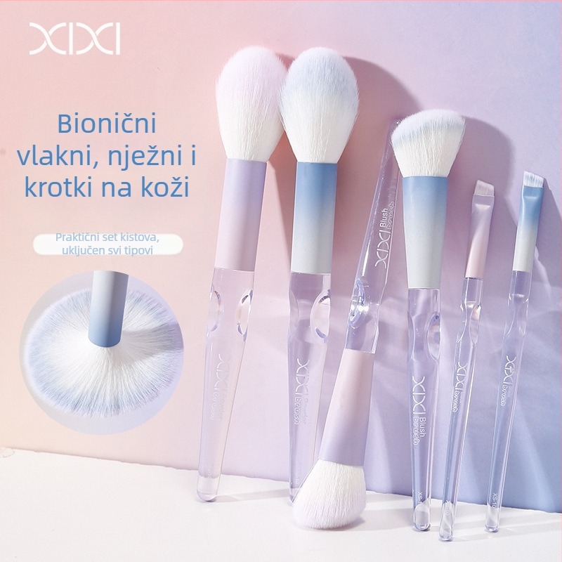 Set četkica za šminku, 8 komada, fina tekstura, mekane, prijenosne, za početnike