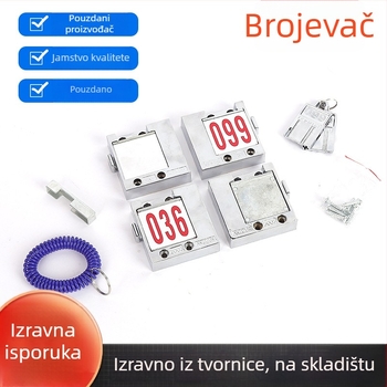 Brava s brojčanim kodom za ormariće i garderobe — cinkova legura, moderni minimalistički dizajn