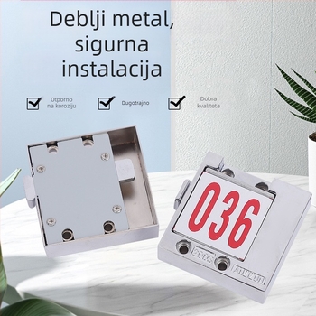 Brava s brojčanim kodom za ormariće i garderobe — cinkova legura, moderni minimalistički dizajn