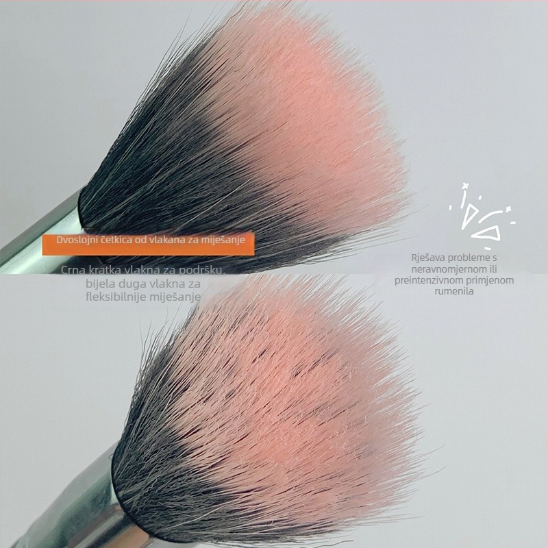 Četkica za ruž sa sintetičkim vlascima, PU pakiranje, plastična drška, prenosiva, 1 set