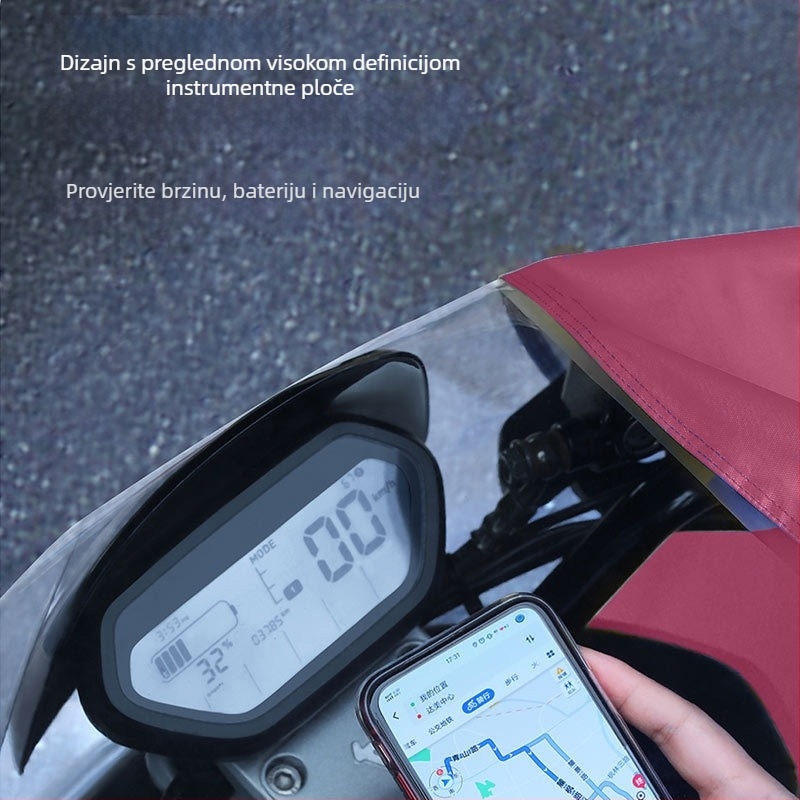 Pončo za kišu za električni auto/motocikl, Oxford platno, debljina 0,15–0,25 mm, PVC vodootporni sloj ljepila, za odraslu osobu, mogućnost prilagodbe i logo dostupni