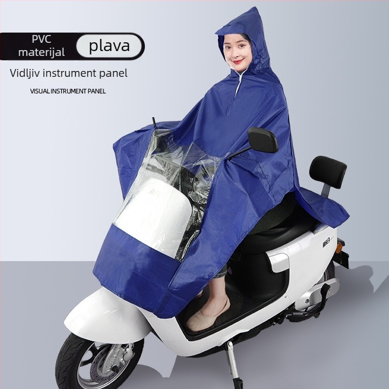 Pončo za kišu za električni auto/motocikl, Oxford platno, debljina 0,15–0,25 mm, PVC vodootporni sloj ljepila, za odraslu osobu, mogućnost prilagodbe i logo dostupni