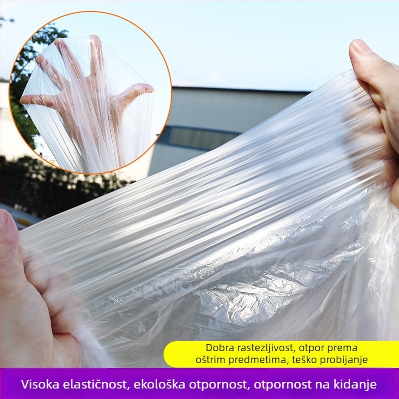 Jednokratna navlaka za automobil, proziran plastični film, otporan na prašinu, zaštita tijekom održavanja automobila, prilagodljiva za više modela