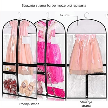 Prozirna PVC pravokutna viseća vrećica za dječju odjeću — zaštita od prašine, vlage i bakterija